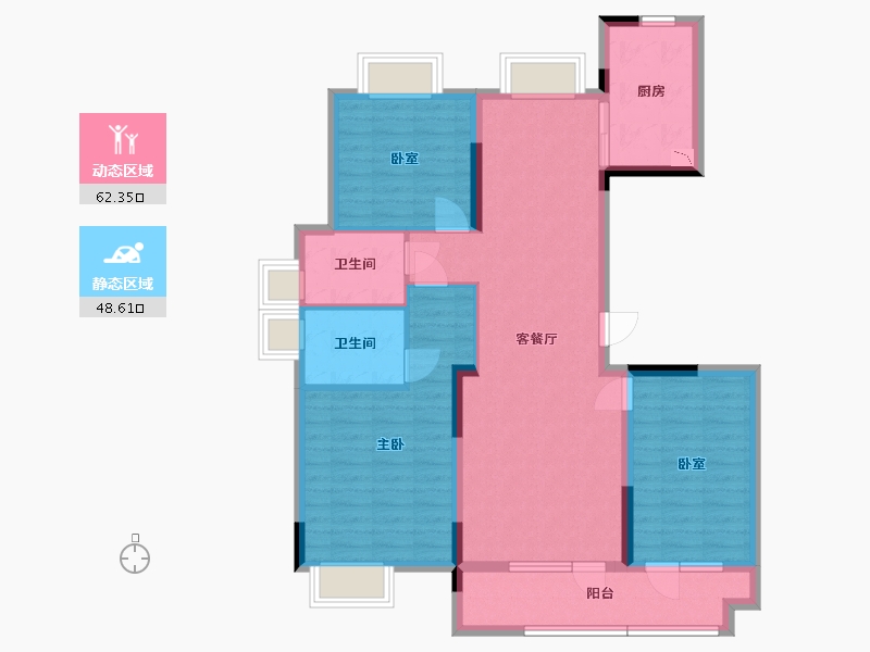 湖北省-武汉市-融创融公馆-99.01-户型库-动静分区