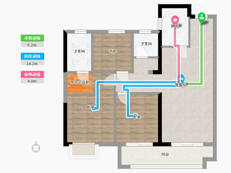 湖北省-武汉市-城投四新之光-79.60-户型库-动静线