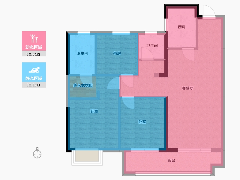 湖北省-武汉市-城投四新之光-79.60-户型库-动静分区