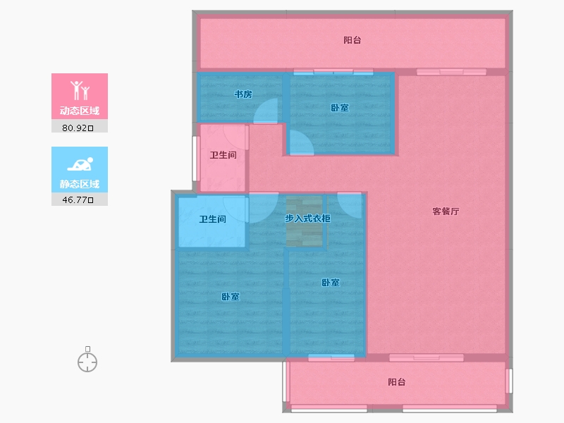 广东省-汕头市-龙光阳光御府-115.80-户型库-动静分区