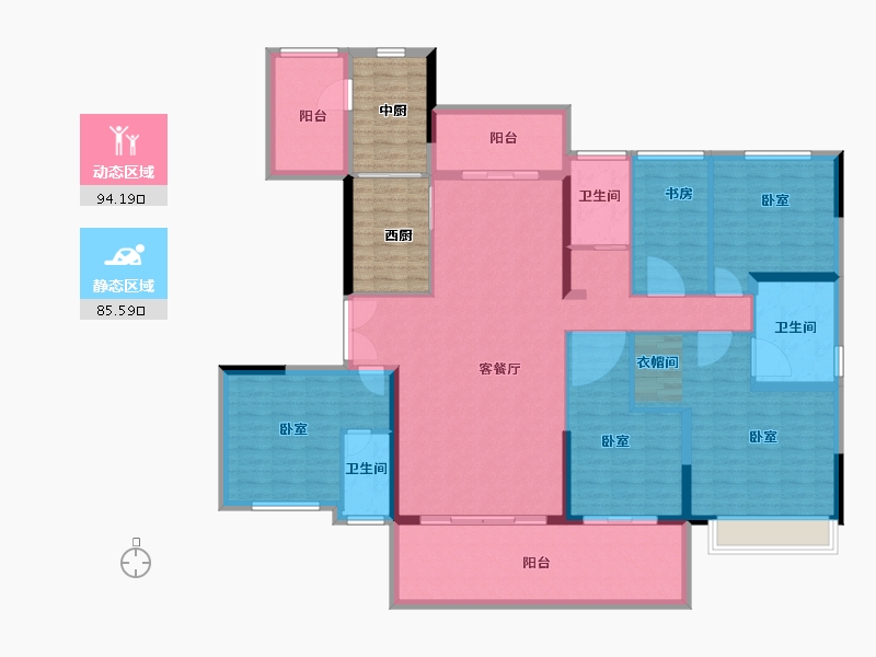 广东省-湛江市-遂溪碧桂园公园首府-178.00-户型库-动静分区