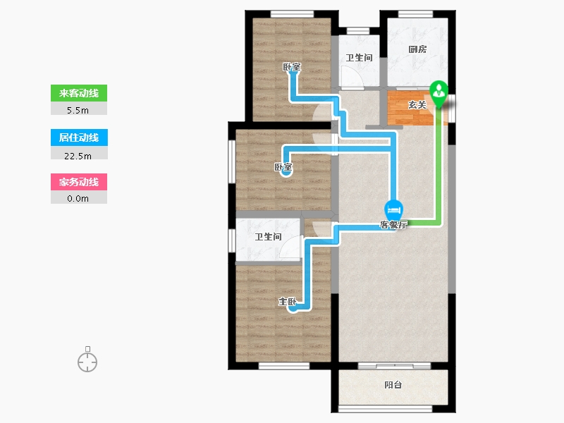 湖南省-长沙市-中海·熙湾-87.08-户型库-动静线