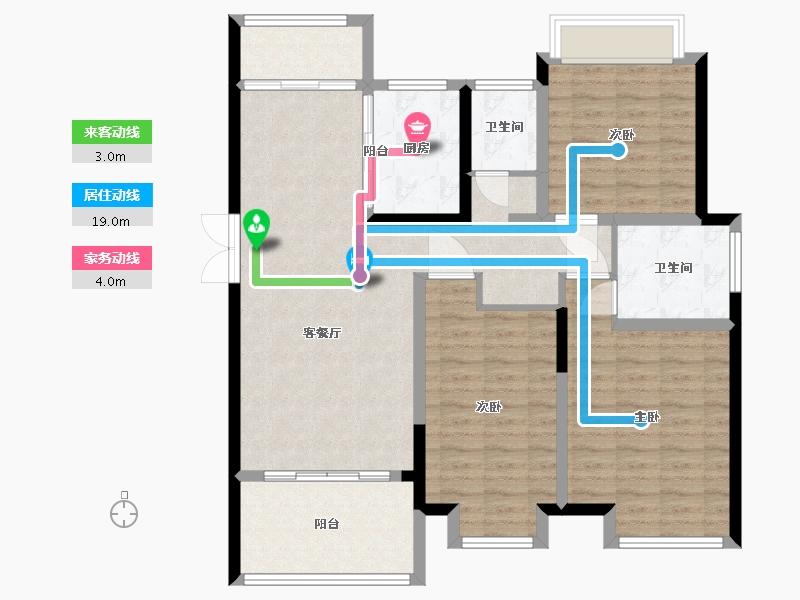 安徽省-蚌埠市-百晟澜溪小镇-106.00-户型库-动静线