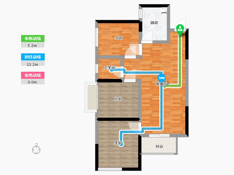 湖南省-长沙市-五矿沁园金城-73.00-户型库-动静线