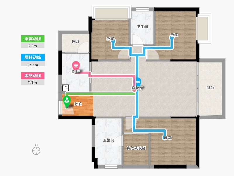 湖南省-衡阳市-珠江愉景豪庭-98.12-户型库-动静线