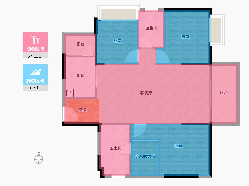 湖南省-衡阳市-珠江愉景豪庭-98.12-户型库-动静分区