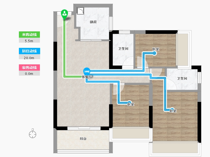 广东省-广州市-海伦湾-71.99-户型库-动静线