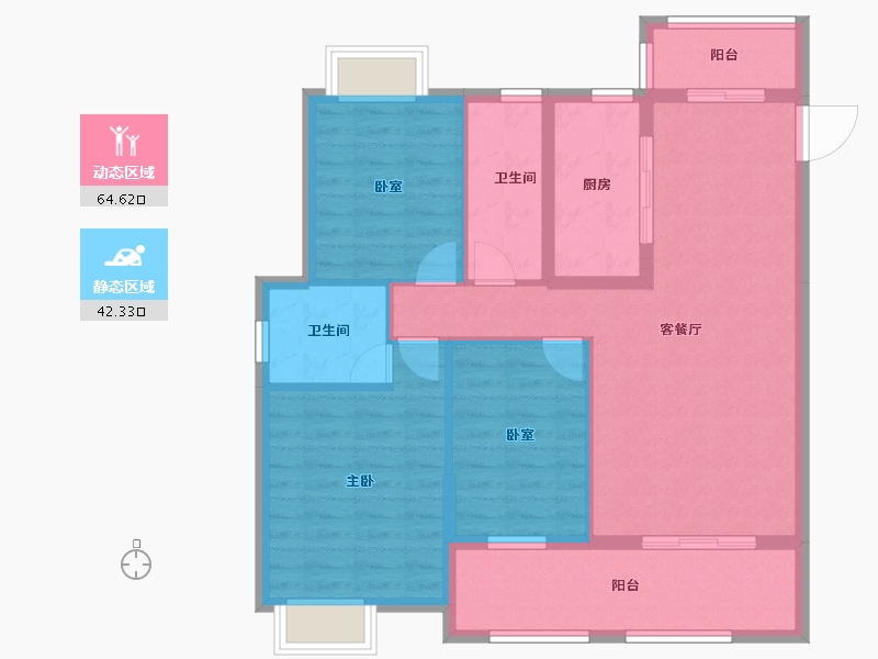 湖北省-黄冈市-景江豪庭-96.23-户型库-动静分区