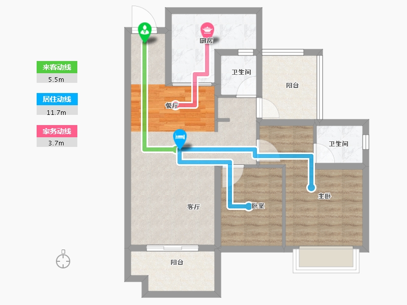 广东省-惠州市-金科颐景园-72.88-户型库-动静线