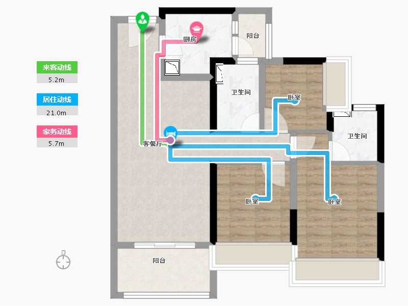 广东省-广州市-新城香悦公馆-77.00-户型库-动静线