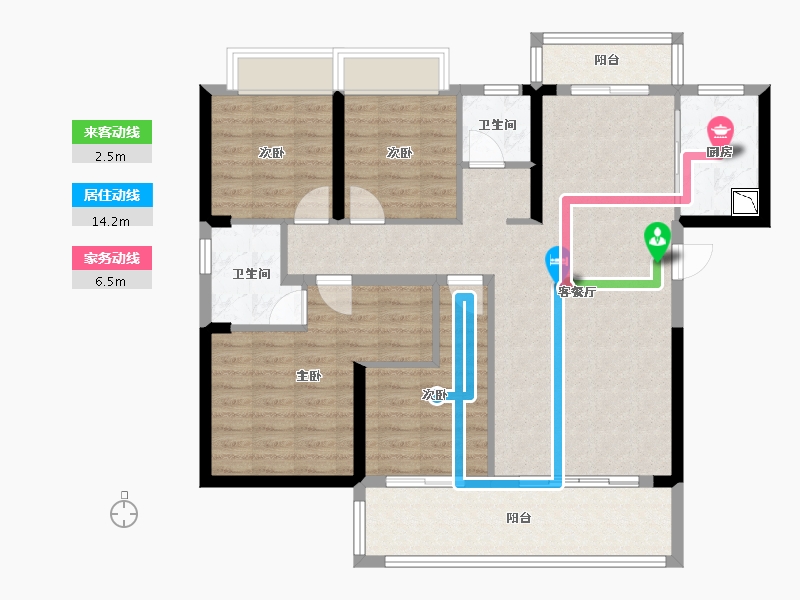 湖南省-株洲市-湘江汇-106.10-户型库-动静线