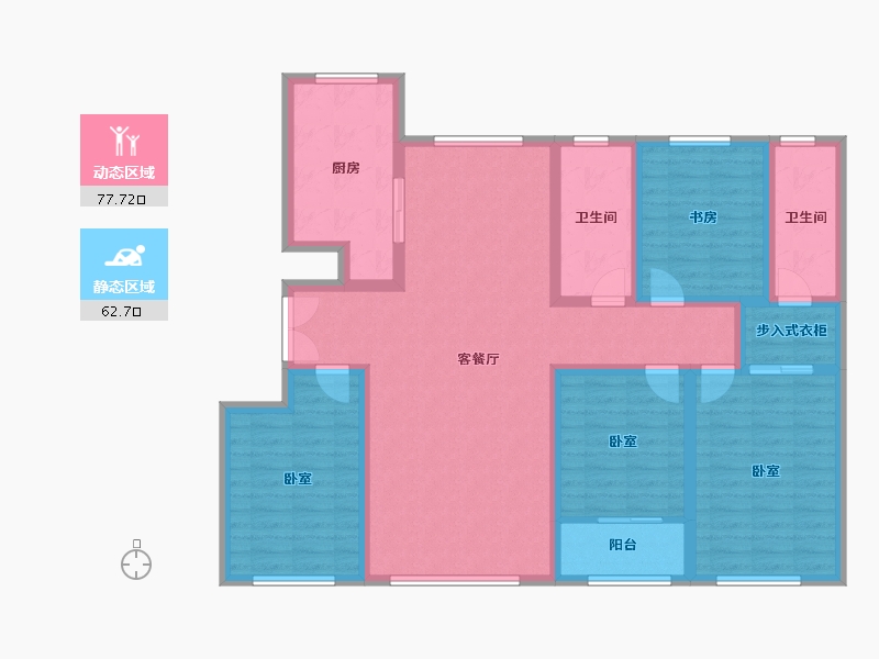 山东省-潍坊市-金庆·桂花园-125.10-户型库-动静分区