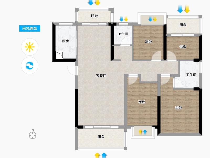 湖南省-株洲市-湘江汇-97.32-户型库-采光通风