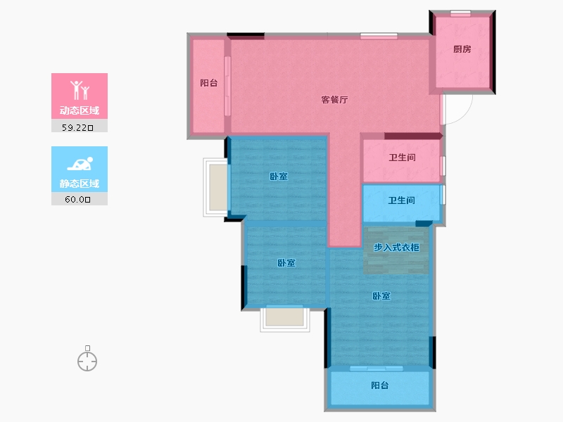 湖北省-武汉市-中建壹品澜荟-106.88-户型库-动静分区