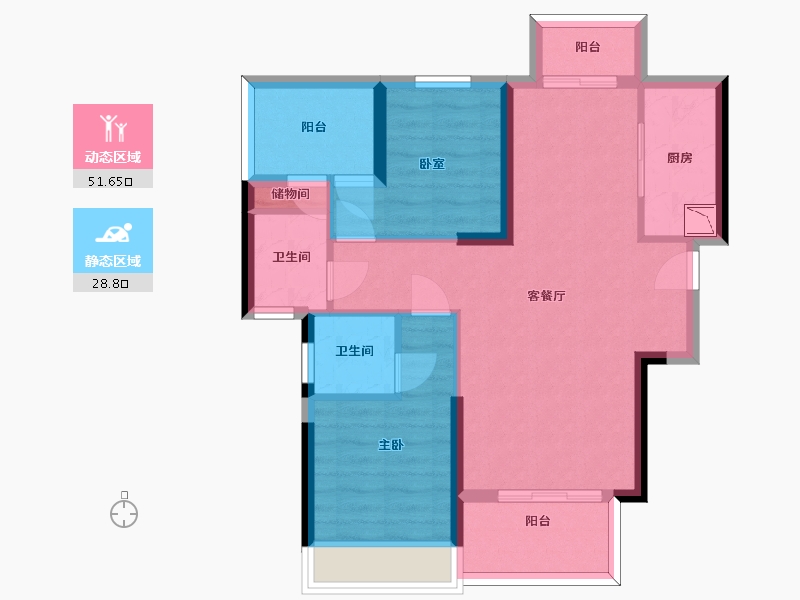 广东省-惠州市-家路壹号-71.06-户型库-动静分区