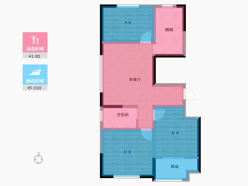 山东省-潍坊市-霞飞6号-76.00-户型库-动静分区