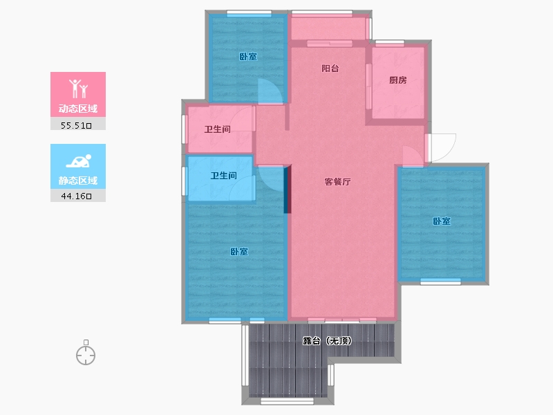 湖北省-武汉市-天熙楚世家-100.67-户型库-动静分区