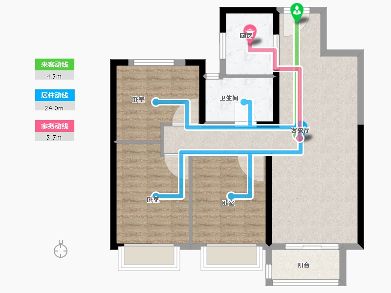 湖北省-孝感市-湖北交投颐和华府-76.01-户型库-动静线