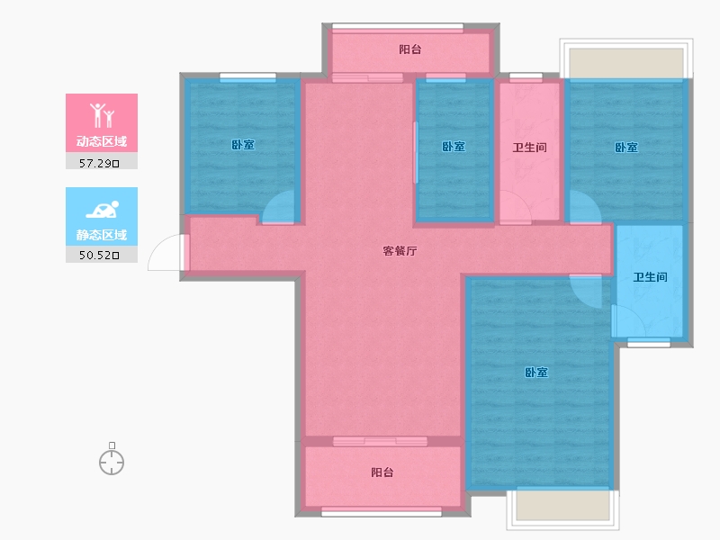 湖北省-黄冈市-山城都市-96.05-户型库-动静分区