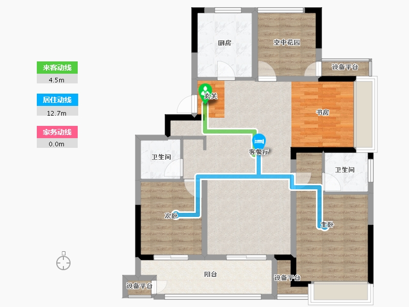 江苏省-常州市-融创滨湖御园-102.00-户型库-动静线