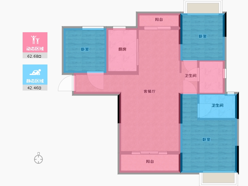 湖北省-武汉市-天熙楚世家-94.42-户型库-动静分区