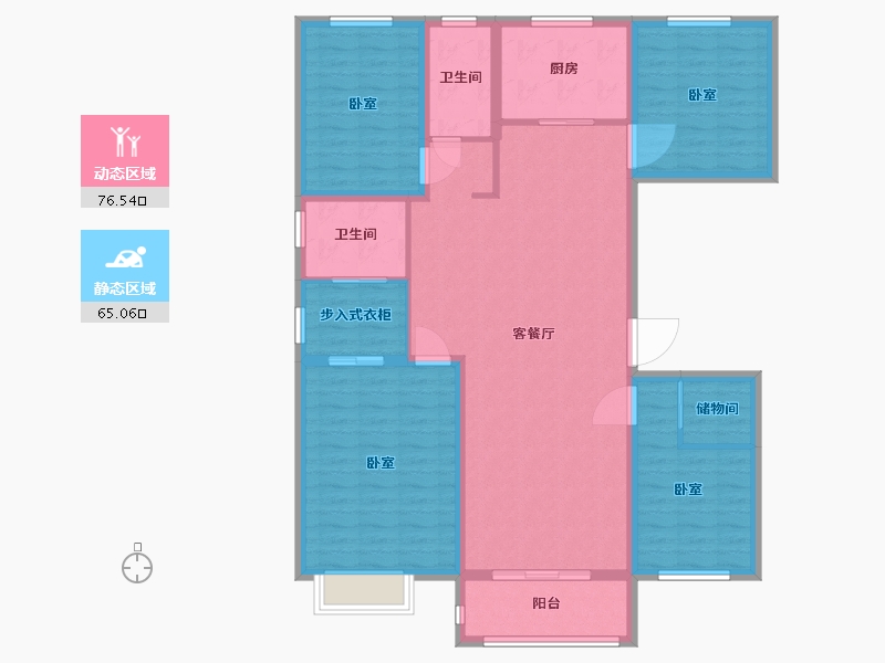 河南省-许昌市-中航文峰上城-128.00-户型库-动静分区