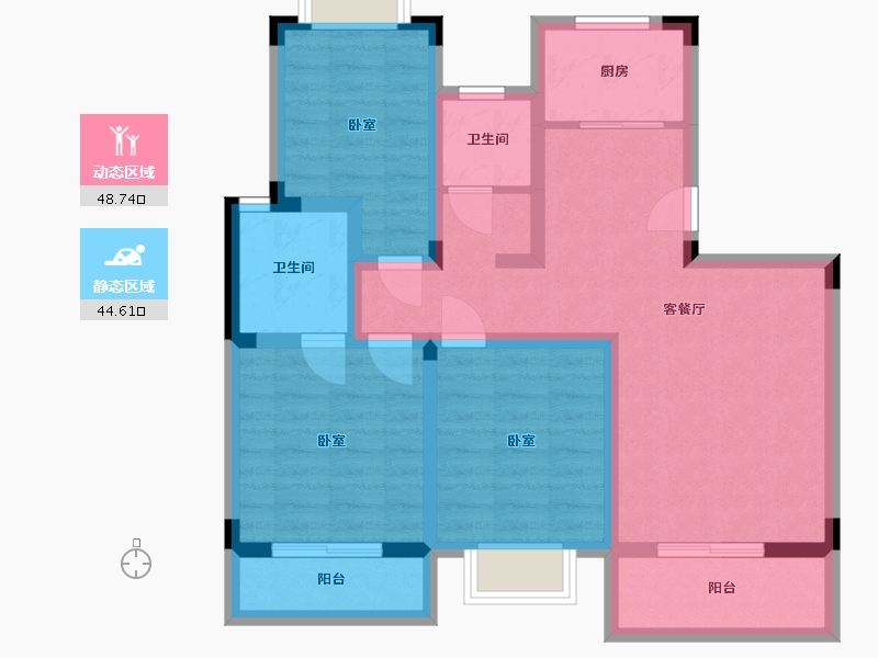 湖北省-武汉市-保合太和东合院-81.54-户型库-动静分区