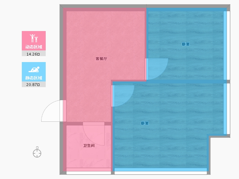 湖北省-宜昌市-F21青年天地-31.55-户型库-动静分区