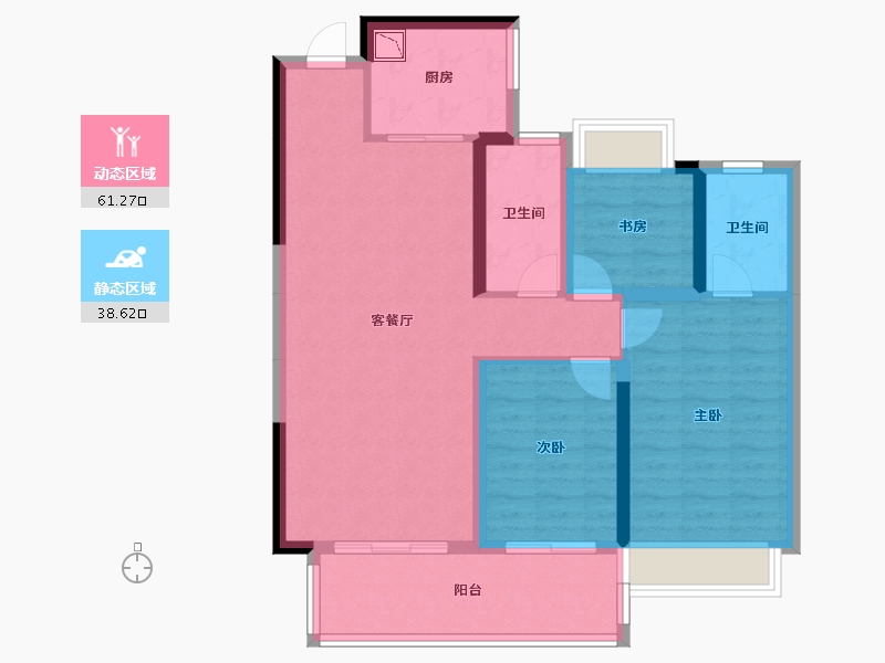 湖南省-株洲市-湘江汇-89.05-户型库-动静分区