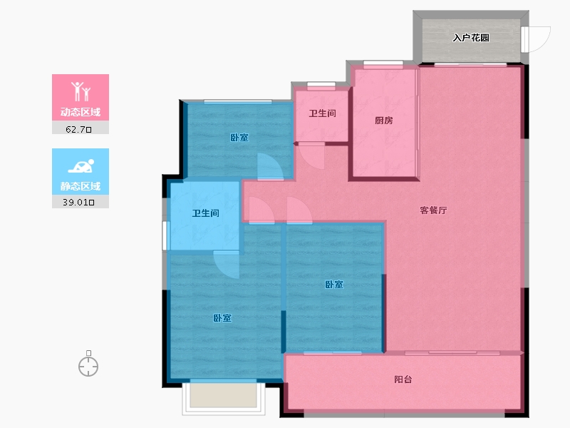 湖南省-常德市-桂发御园-98.24-户型库-动静分区