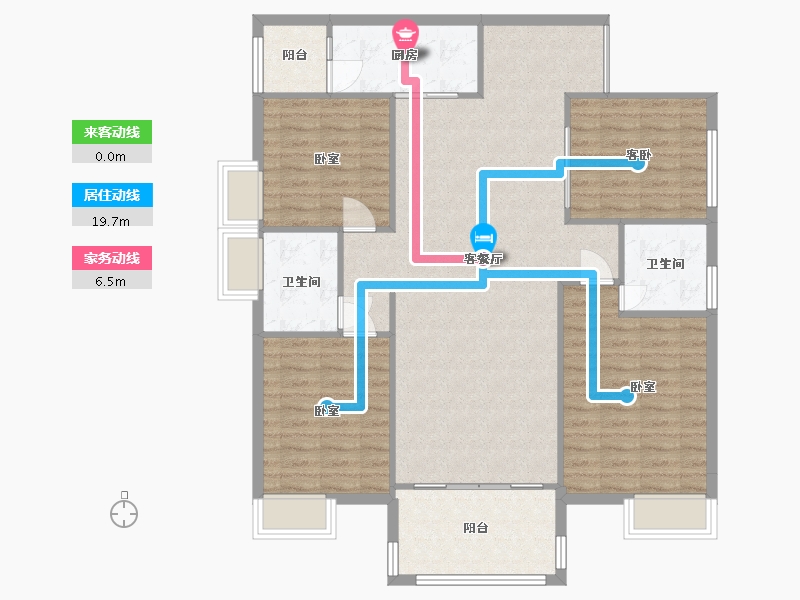 湖南省-常德市-澧浦豪苑-116.62-户型库-动静线