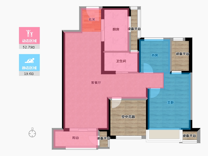 江苏省-常州市-融创滨湖御园-79.00-户型库-动静分区