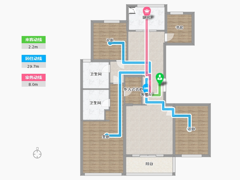 江苏省-南京市-绿城深蓝-138.99-户型库-动静线