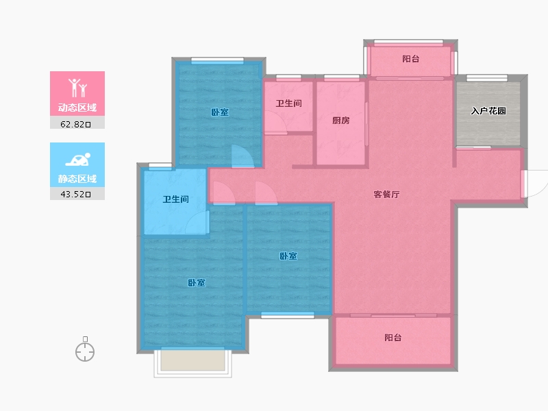 湖南省-常德市-澧浦豪苑-102.34-户型库-动静分区