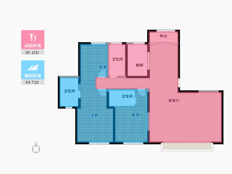 山东省-东营市-理想之城玉兰花园-149.18-户型库-动静分区