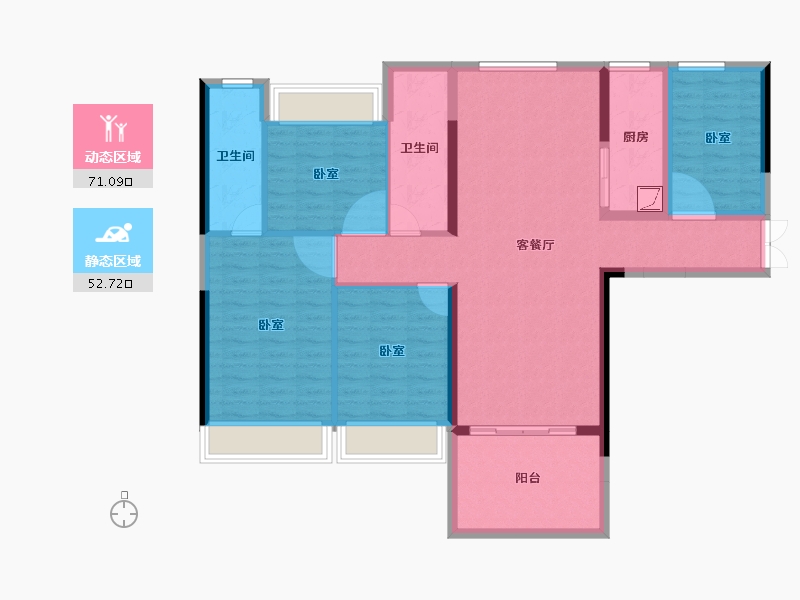 广东省-湛江市-凯旋世家-111.20-户型库-动静分区