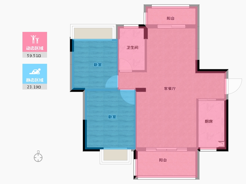 广东省-江门市-沃华·时代广场-75.00-户型库-动静分区