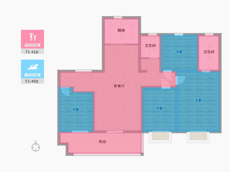 山东省-临沂市-泓尚华府-113.01-户型库-动静分区