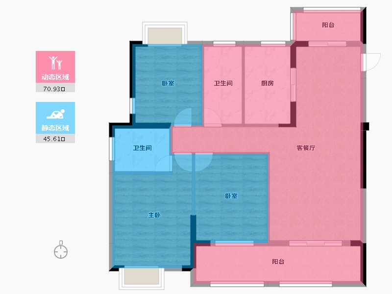 湖北省-黄冈市-景江豪庭-105.54-户型库-动静分区