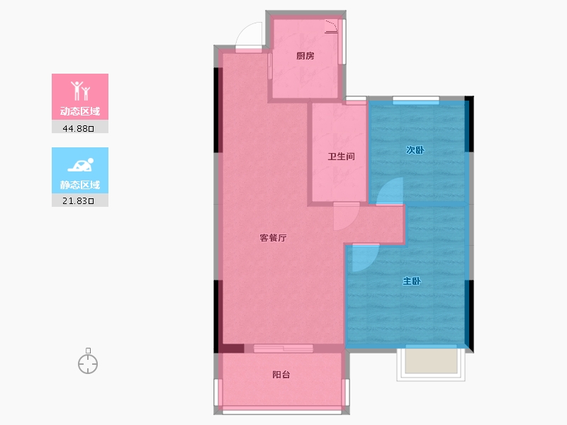 湖北省-黄冈市-麻城金丰国际生态城-59.95-户型库-动静分区