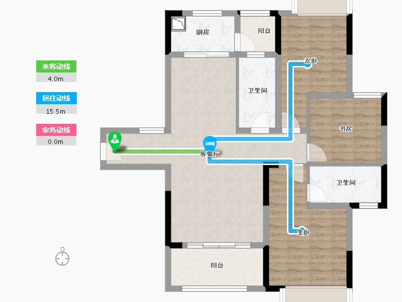 湖南省-株洲市-伟大·云龙国际-93.53-户型库-动静线