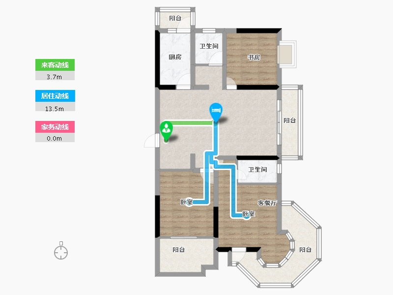 湖北省-咸宁市-汉地尚街-96.07-户型库-动静线