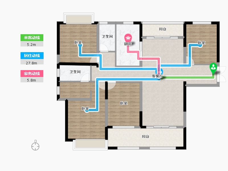 湖北省-黄冈市-御墅湾-141.12-户型库-动静线