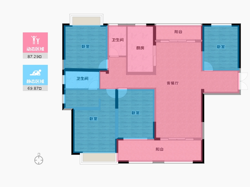 湖北省-黄冈市-御墅湾-141.12-户型库-动静分区