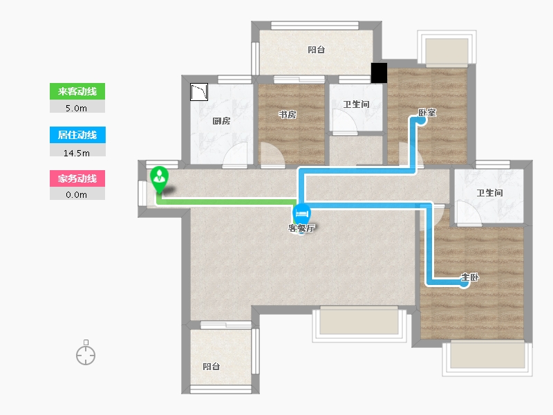 福建省-厦门市-印华南滨豪庭-71.00-户型库-动静线