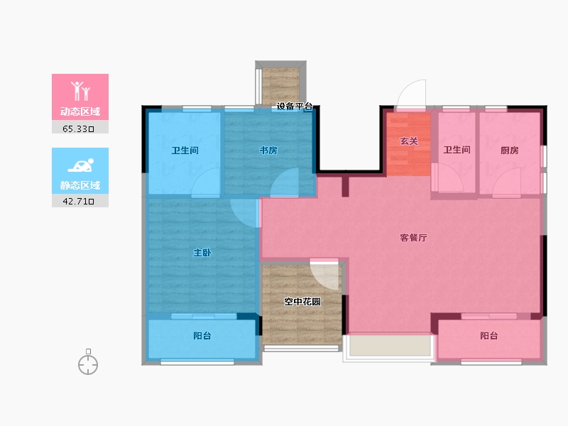 江苏省-常州市-融创滨湖御园-108.00-户型库-动静分区