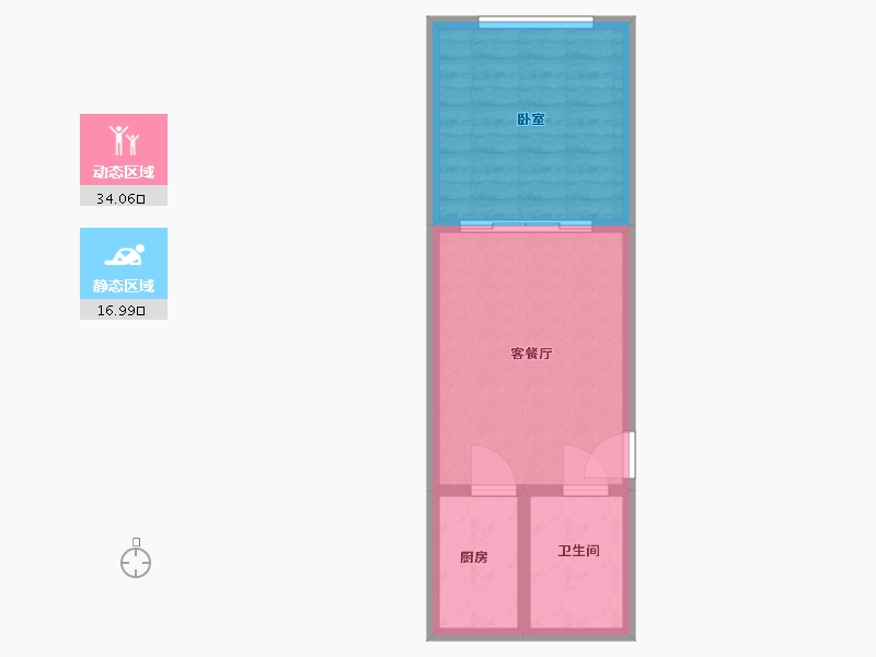 湖北省-武汉市-至尚青年汇-45.98-户型库-动静分区