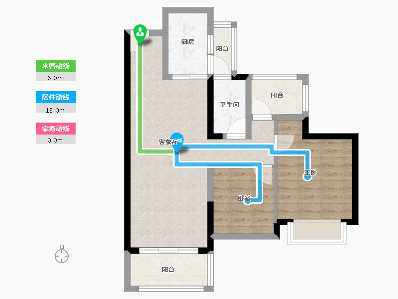 广东省-惠州市-惠阳雅居乐花园-66.25-户型库-动静线