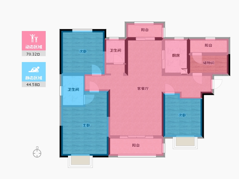 湖南省-长沙市-五矿沁园金城-101.01-户型库-动静分区