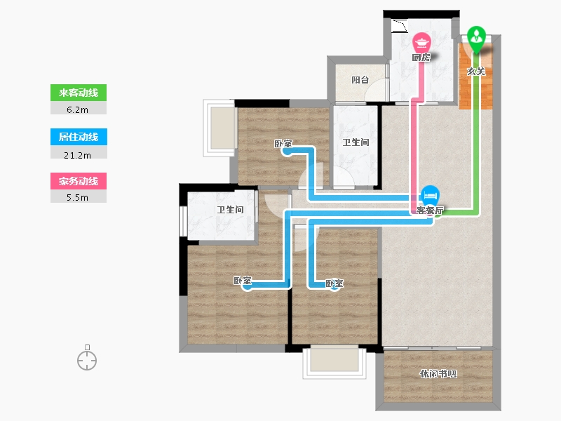 湖南省-衡阳市-珠江和院-81.17-户型库-动静线